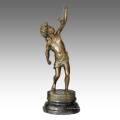 Niños Figura Estatua Diabolo Decoración Infantil Bronce Escultura TPE-351